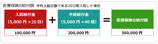 医療保険の給付額